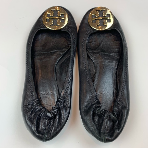 Tory Burch Black Reva Flats - Picture 2 of 4